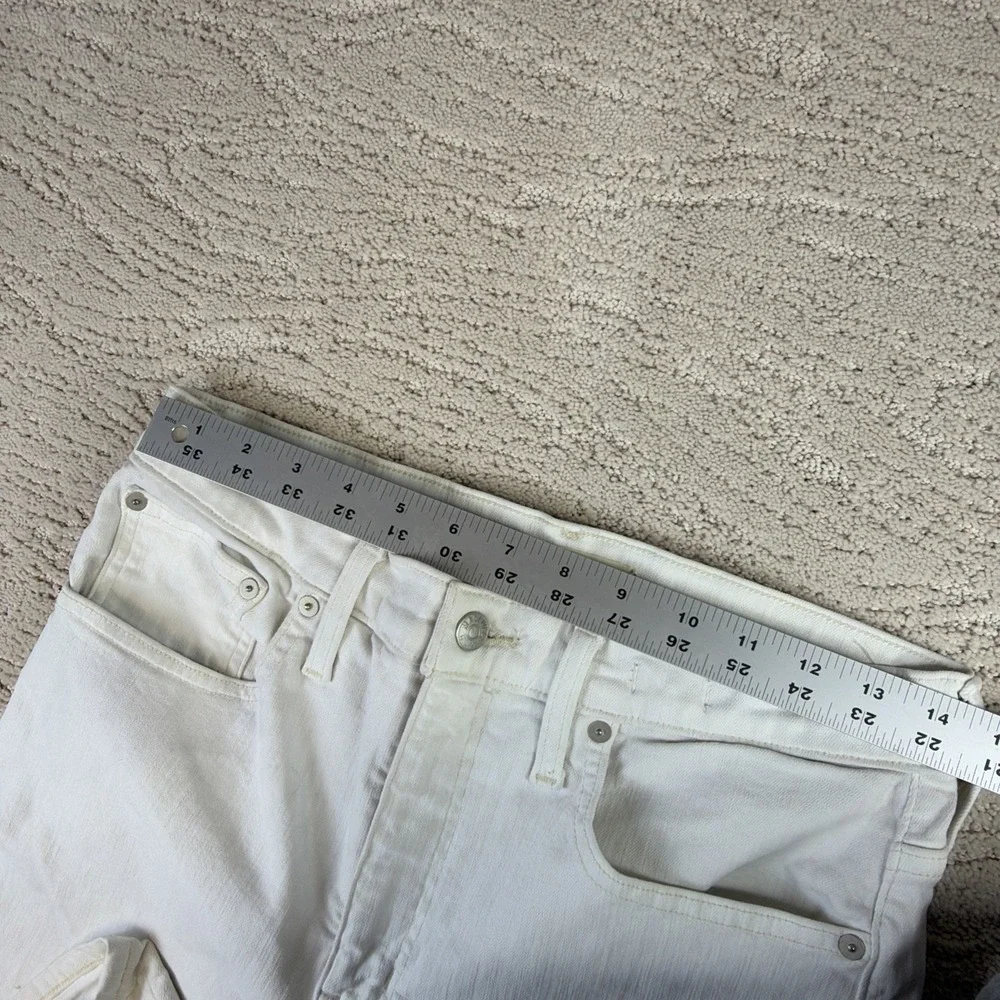 Women's‎ Madewell Size 29 Classic Straight Jean White High Rise